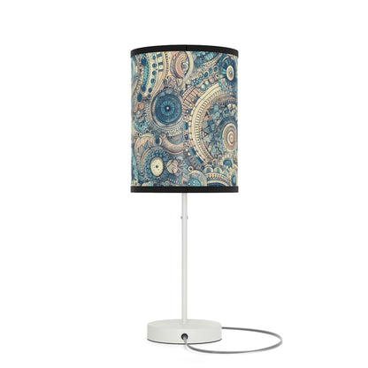 Boho Table Lamp - Dreamy Blue Mandala Pattern