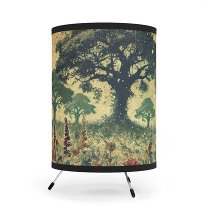 Tripod Table Lamp - Ancient Goddess Walking Through Majestic Field