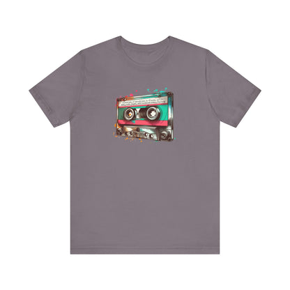 "Surreal Mix of Smooth Jazz, Lo-fi Beats, and Old-Timey Radio Jingles with Occasional Creepy Dog Bark" Mixtape T-shirt - Unisex Jersey Short Sleeve Tee