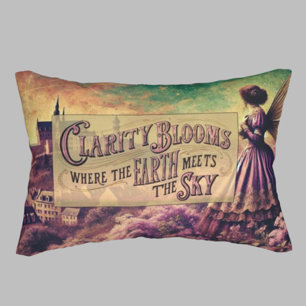 Lumbar Pillow - Earth Meets Sky Victorian Fairy