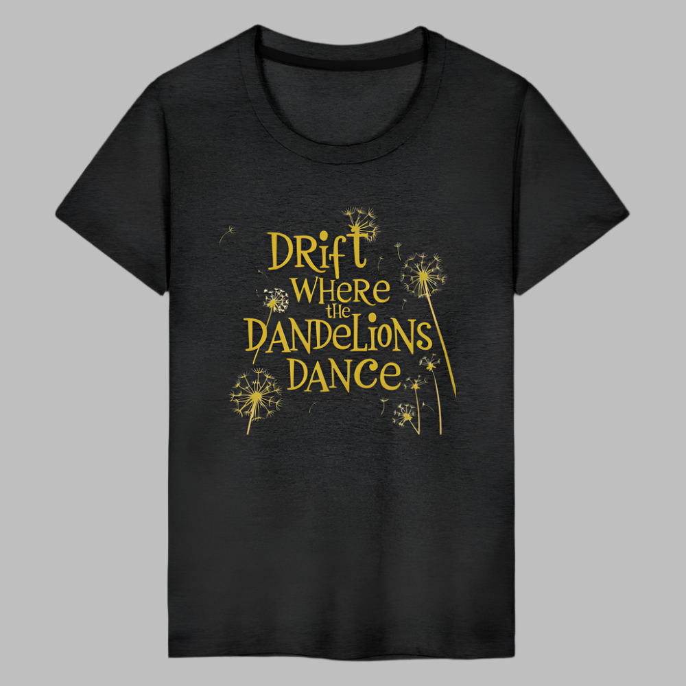 Drift Where the Dandelions Dance Tee | Youth XS-XL  | Mommy & Me Matching - charcoal grey