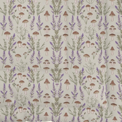 Comforter - Lavender & Mushrooms Whimsical Woodland Charm