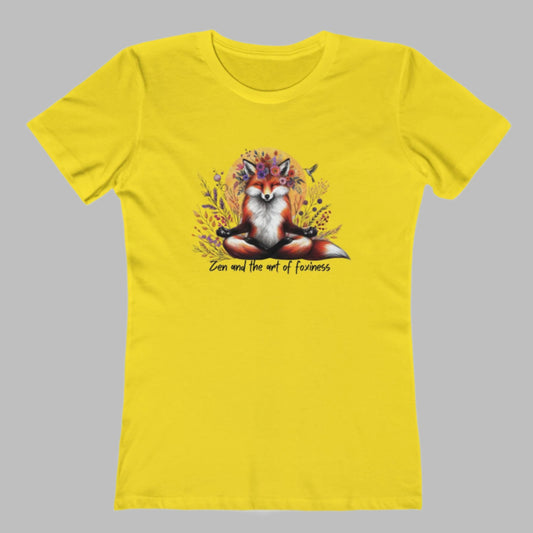 Women's Boyfriend Style Tee - "Zen and the Art of Foxiness" T-Shirt