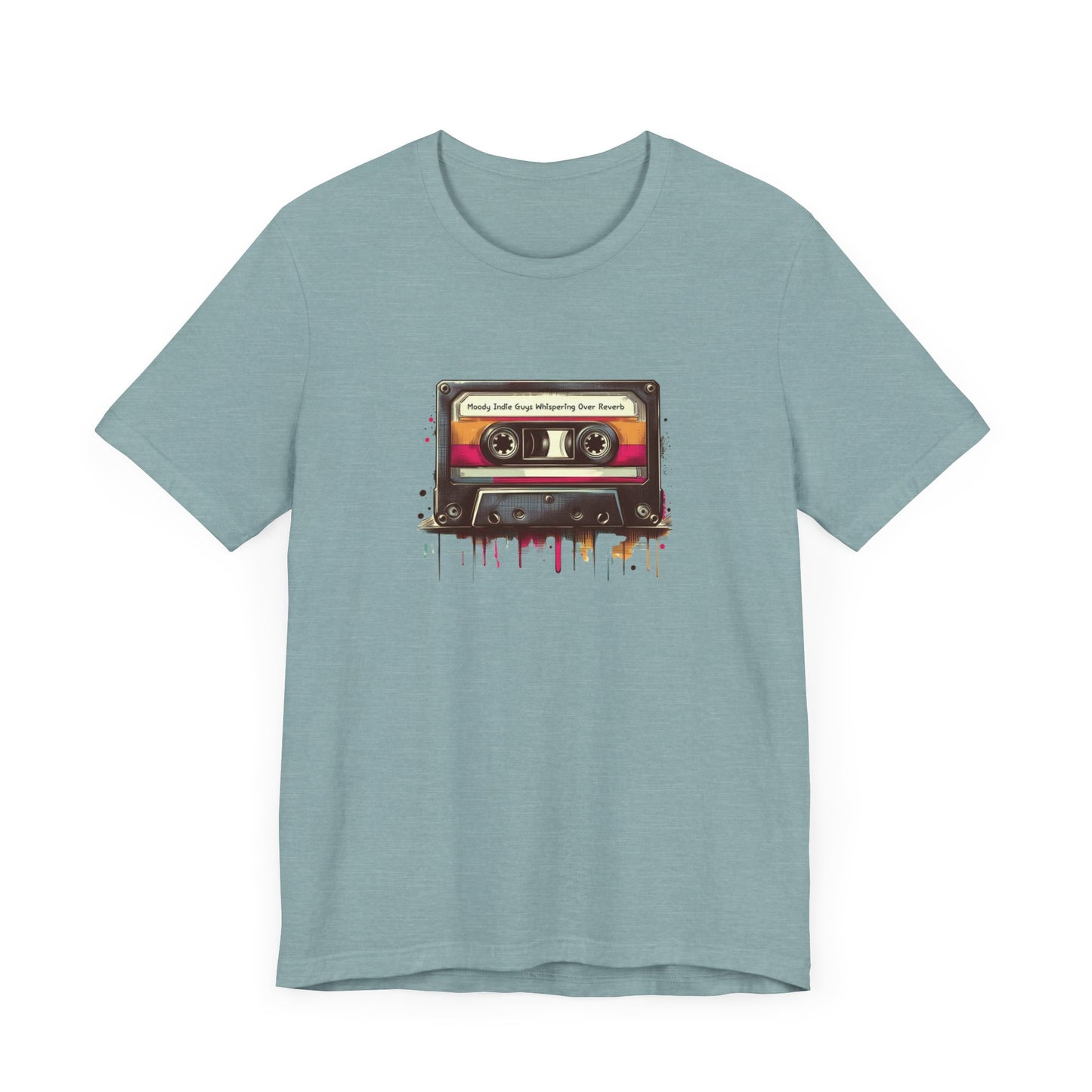 "Moody Indie Guys Whispering Over Reverb" Mixtape T-shirt - Unisex Jersey Short Sleeve Tee