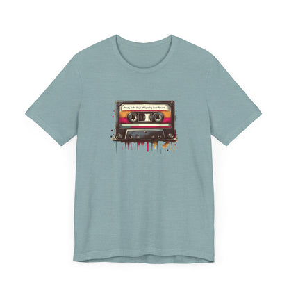 "Moody Indie Guys Whispering Over Reverb" Mixtape T-shirt - Unisex Jersey Short Sleeve Tee