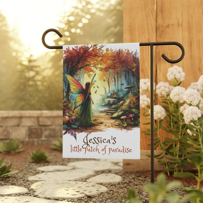 Customizable Garden Flag - Autumn Fairy's Little Paradise