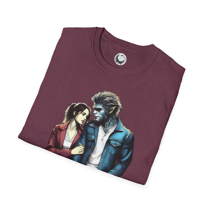 Stroll with a Teenage Werewolf (Beautiful Monsters Collection) - Unisex Softstyle T-Shirt, Multiple Colors Available