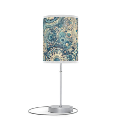 Boho Table Lamp - Dreamy Blue Mandala Pattern