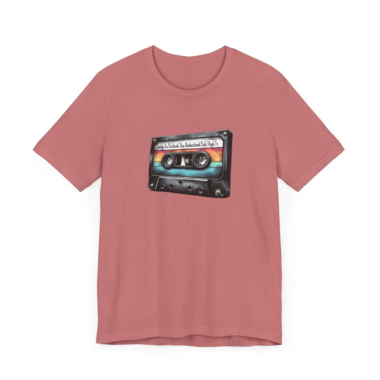 "Songs to Pretend You Understand Pink Floyd To" Mixtape T-shirt - Unisex Jersey Short Sleeve Tee