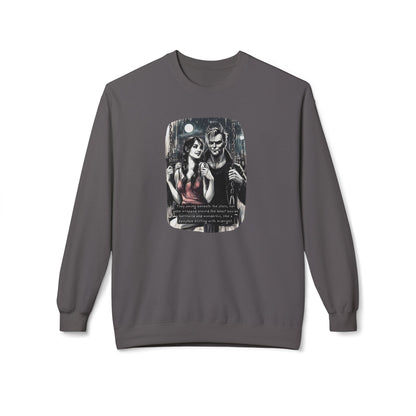 Swing Me to the Moon (Beautiful Monsters Collection) - Unisex Midweight Softstyle Fleece Crewneck Sweatshirt, Multiple Colors Available