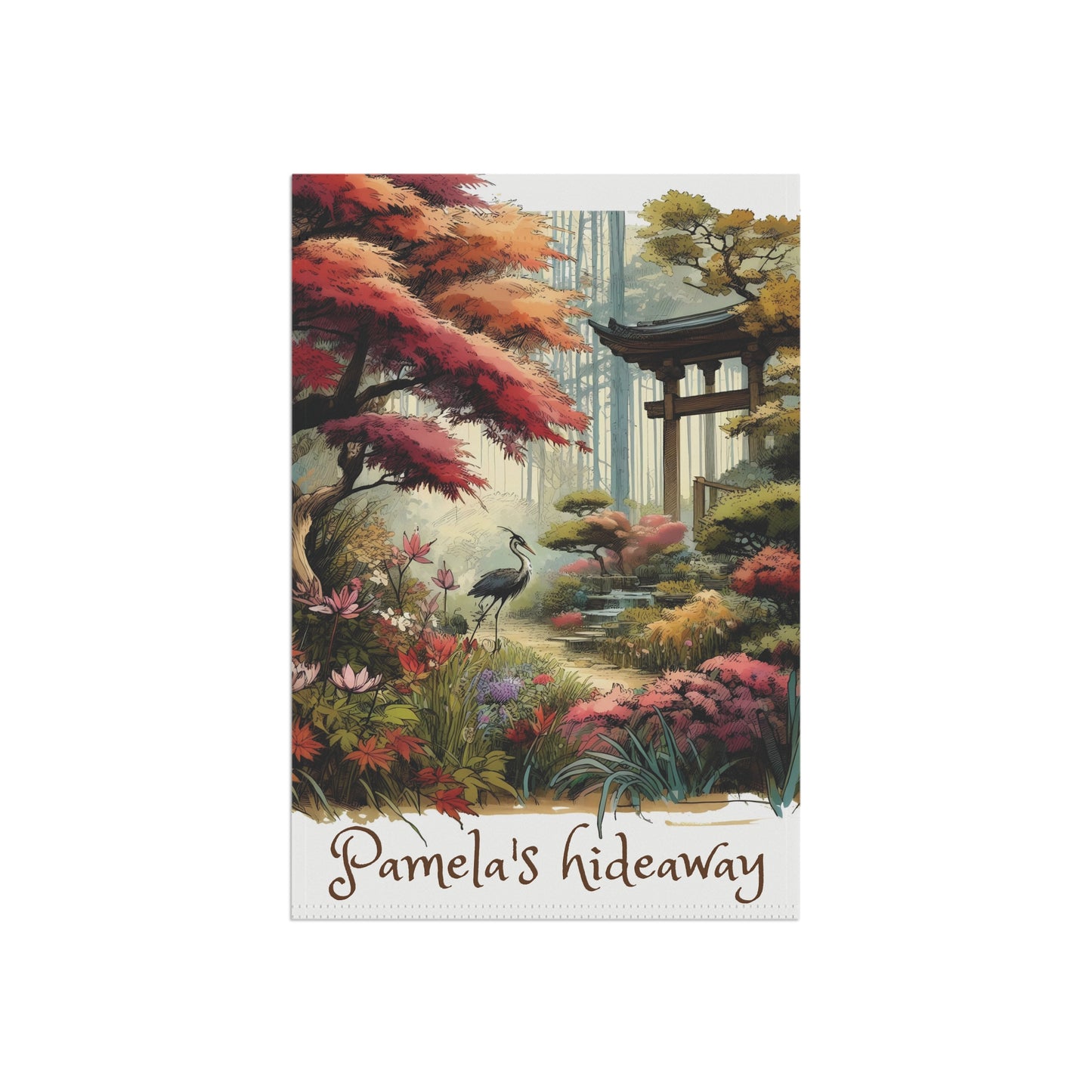 Customizable Garden Flag - Fall Hideaway