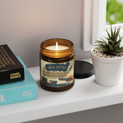 2024 Detox Candle - Burn Away Negativity for a Fresh Start in 2025 - Sage & Lavender Scented - Cheeky Candle Ideal for Gifting