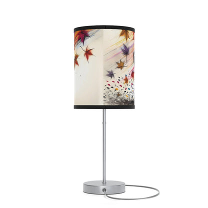 Kid's Table Lamp - Playful Kitten Chasing Autumn Leaves