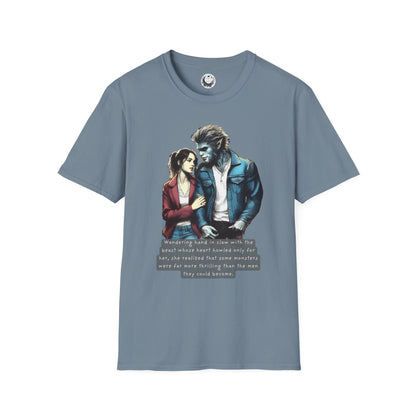 Stroll with a Teenage Werewolf (Beautiful Monsters Collection) - Unisex Softstyle T-Shirt, Multiple Colors Available