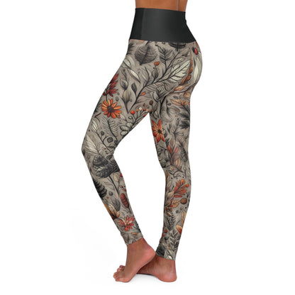 High Waisted Fall Yoga Leggings - Song of the Forest, XS-2XL