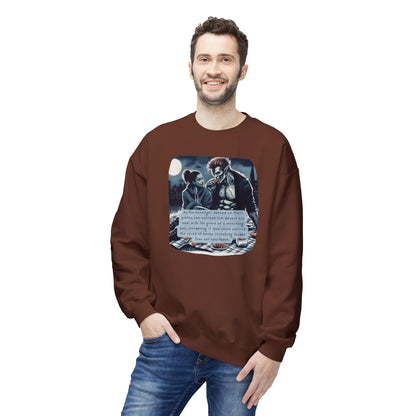 Midnight Picnic: A Love Story (Beautiful Monsters Collection) - Unisex Midweight Softstyle Fleece Crewneck Sweatshirt, Multiple Colors Available