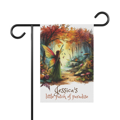 Customizable Garden Flag - Autumn Fairy's Little Paradise