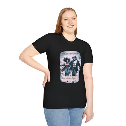 Snow Angels and Shadows (Beautiful Monsters Collection) - Unisex Softstyle T-Shirt, Multiple Colors Available