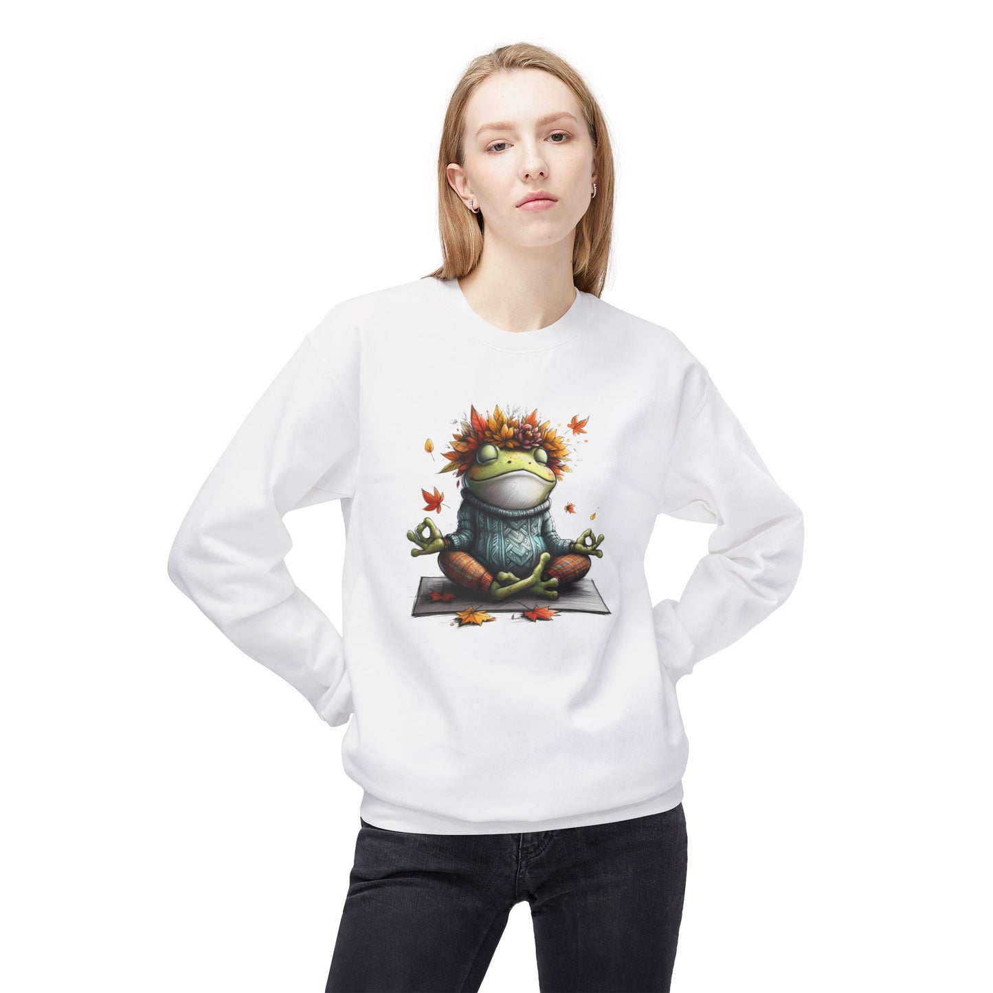 Frog's Bliss - Unisex Midweight Softstyle Fleece Crewneck Sweatshirt, Multiple Colors Available