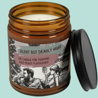 Silent But Deadly Night Candle - Funny Holiday Hearth Scent for Christmas Gags & Cozy Atmosphere