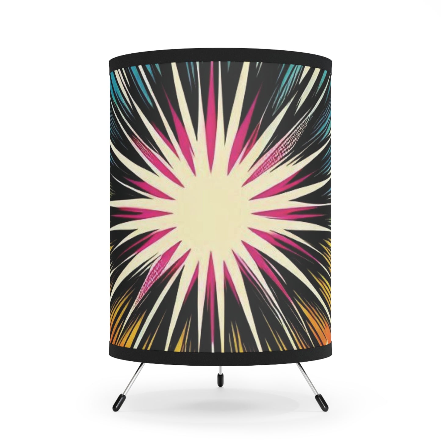 Tripod Table Lamp - Retro Comic Book Starburst