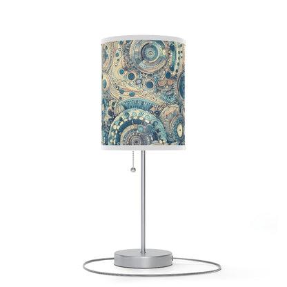 Boho Table Lamp - Dreamy Blue Mandala Pattern