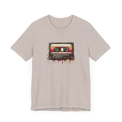 "Moody Indie Guys Whispering Over Reverb" Mixtape T-shirt - Unisex Jersey Short Sleeve Tee