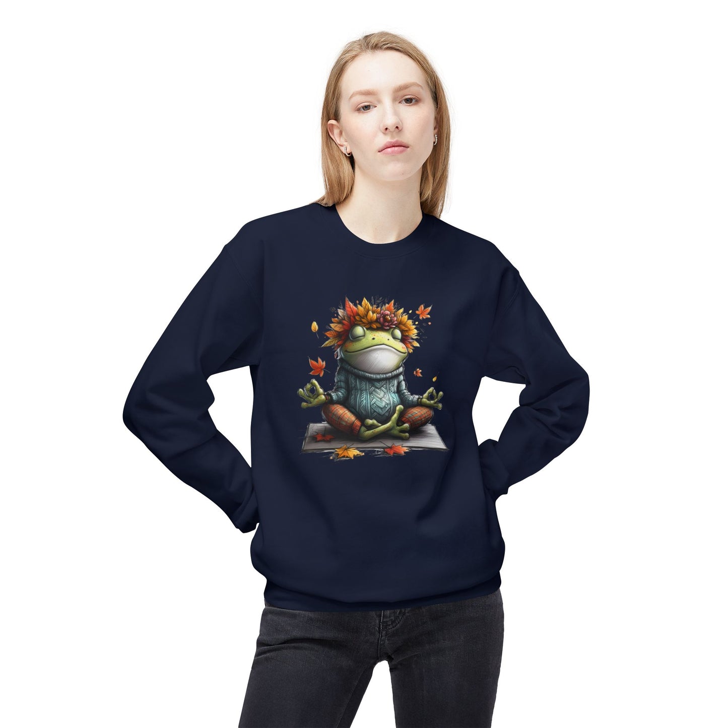 Frog's Bliss - Unisex Midweight Softstyle Fleece Crewneck Sweatshirt, Multiple Colors Available