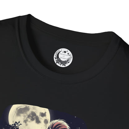 Tune Under the Moon (Beautiful Monsters Collection) - Unisex Softstyle T-Shirt, Multiple Colors Available