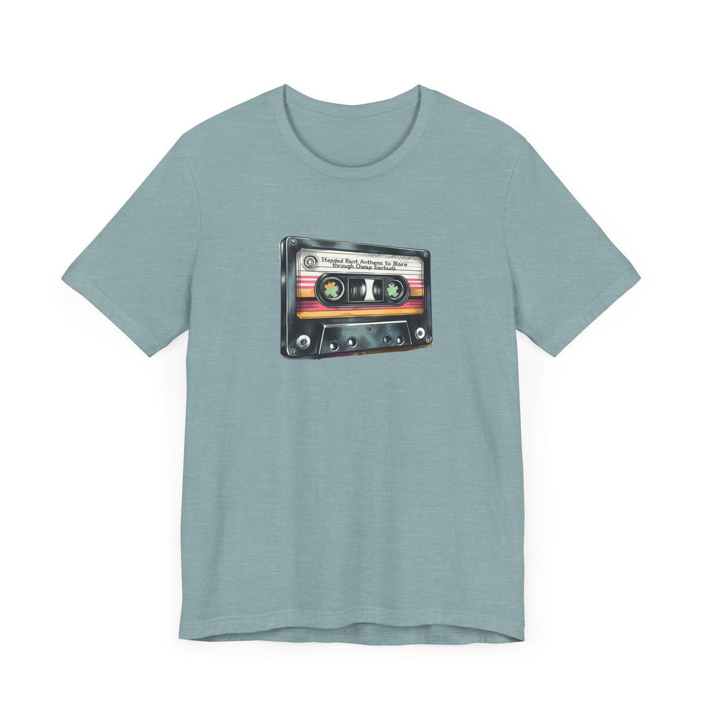 Funny 'Stepdad Rant Anthems' Mixtape T-shirt - Unisex Jersey Short Sleeve Tee in Multiple Colors