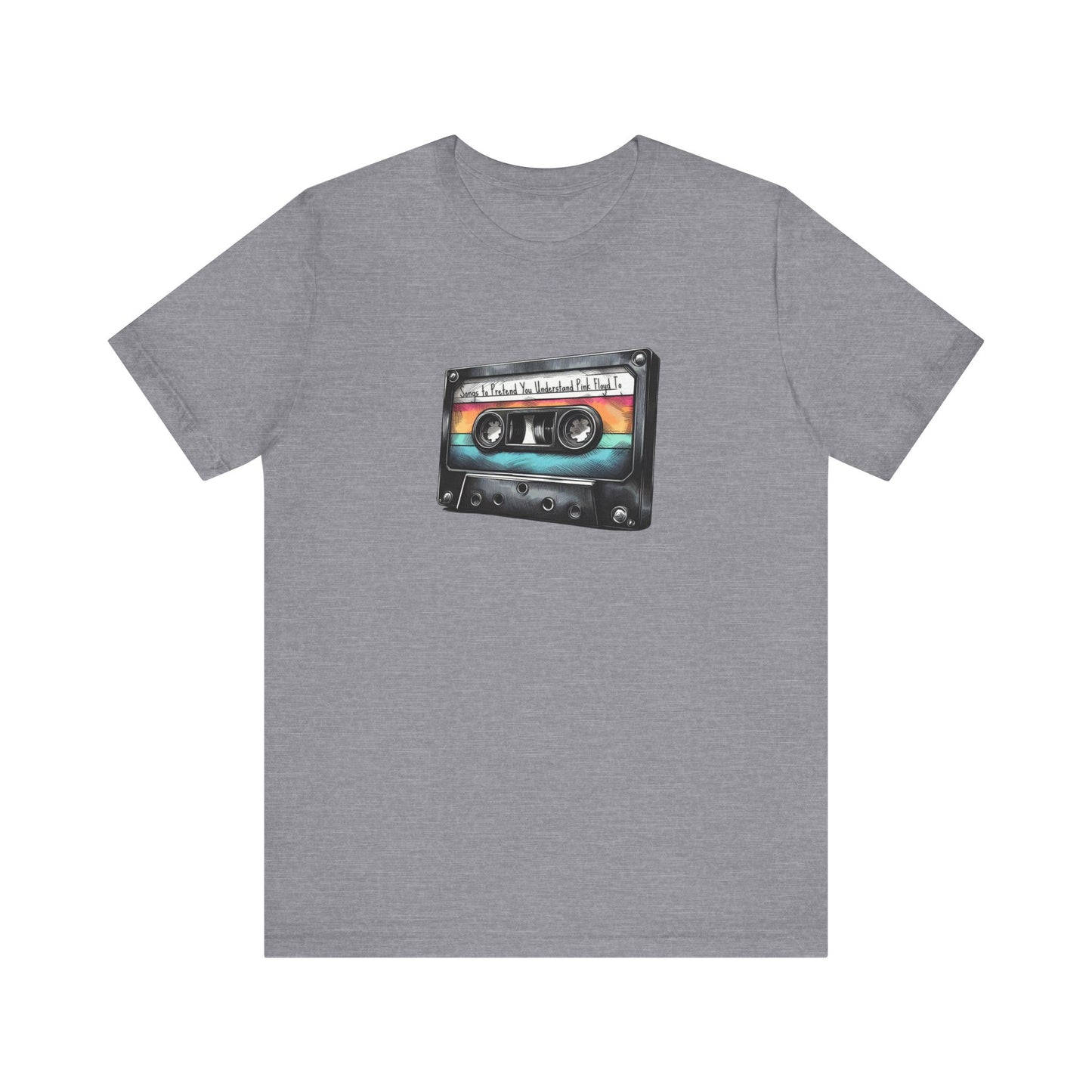 "Songs to Pretend You Understand Pink Floyd To" Mixtape T-shirt - Unisex Jersey Short Sleeve Tee