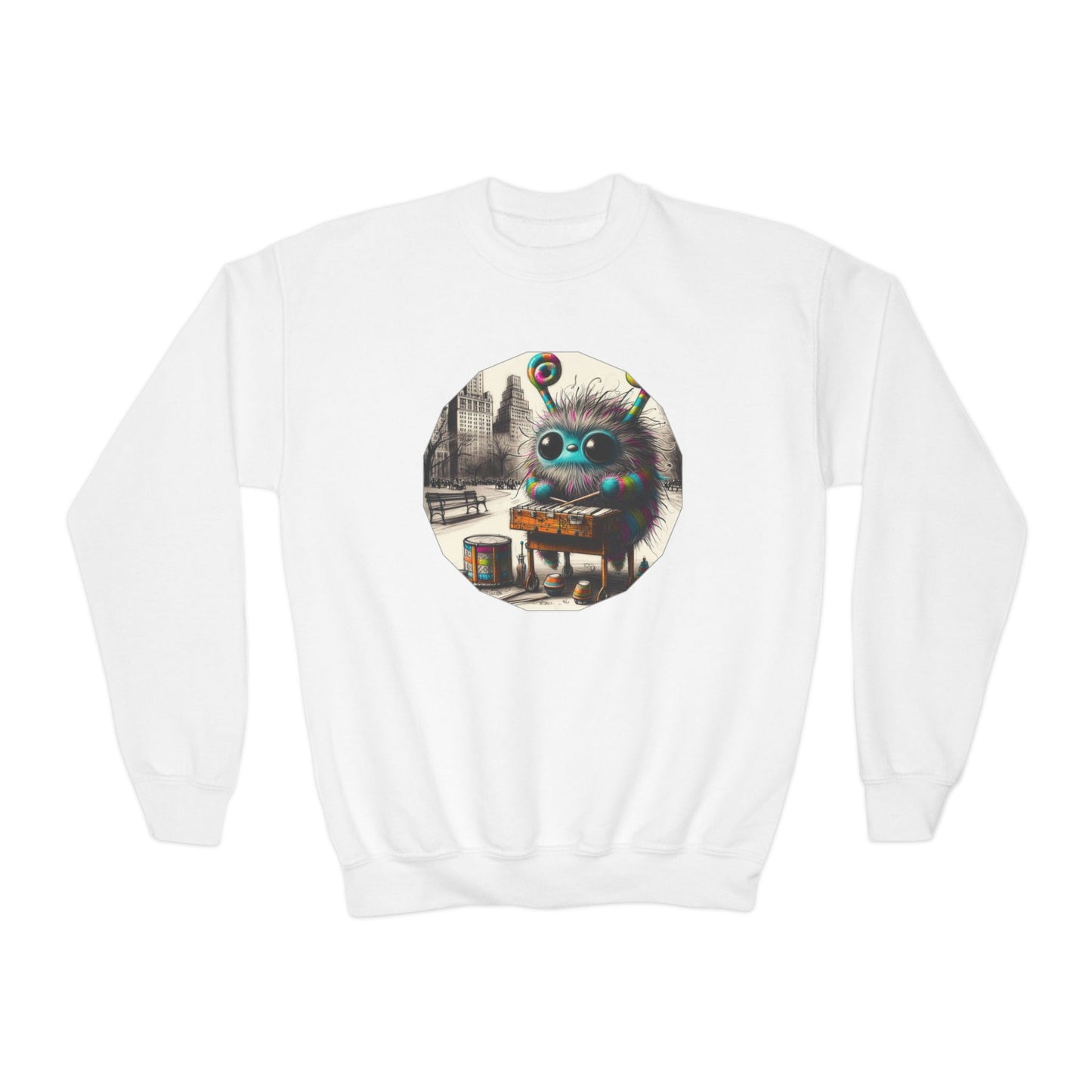 Youth Crewneck Sweatshirt - Jamblie Monster (Multiple Colors Available)