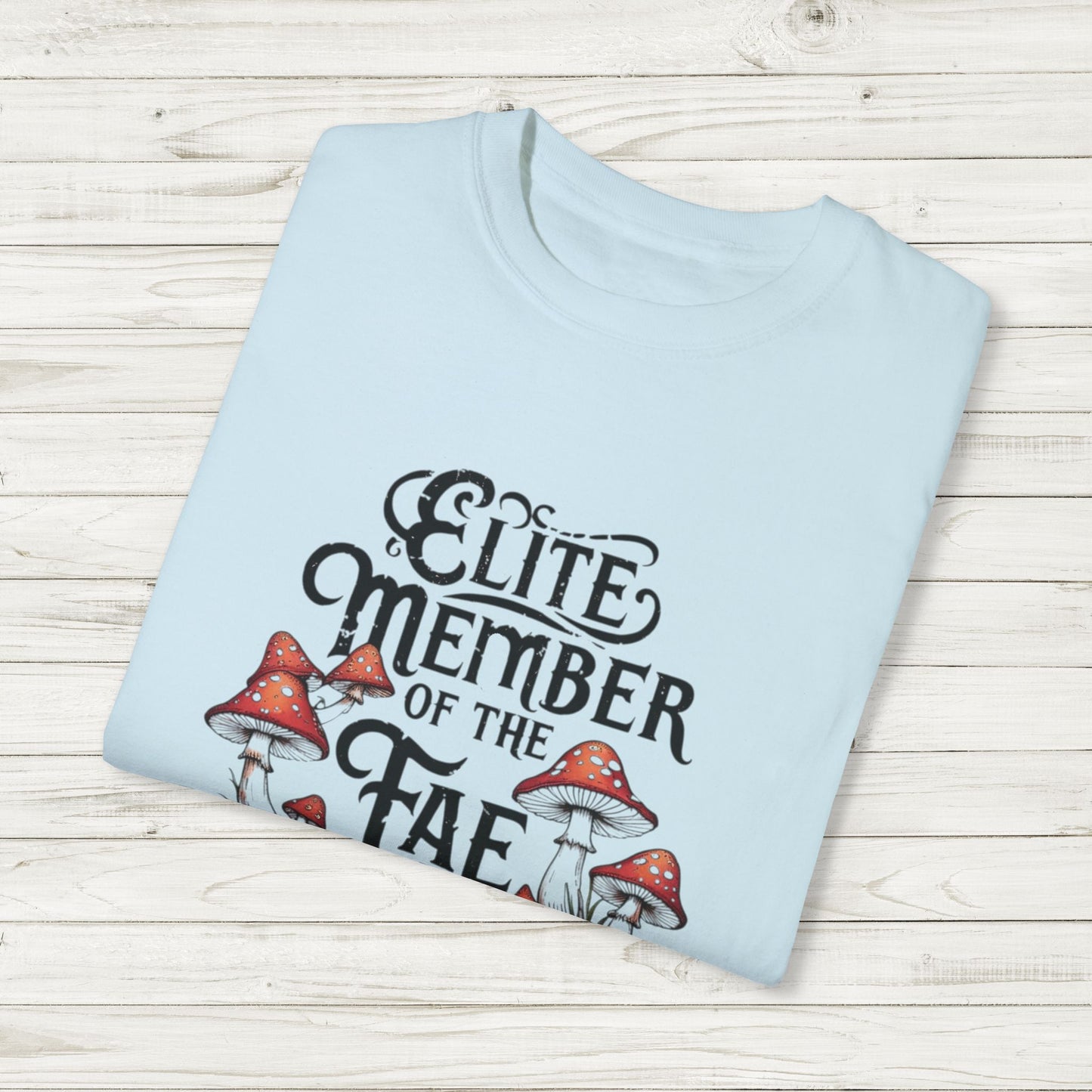 Fae Trickster Society Comfort Colors Tee – Fairycore T-Shirt with Mushrooms, S-4XL