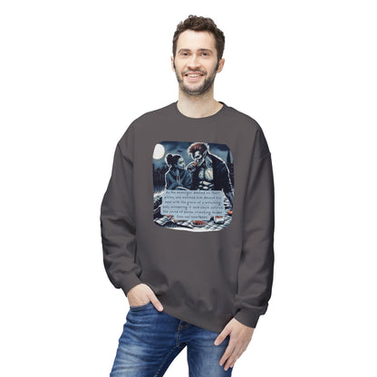 Midnight Picnic: A Love Story (Beautiful Monsters Collection) - Unisex Midweight Softstyle Fleece Crewneck Sweatshirt, Multiple Colors Available