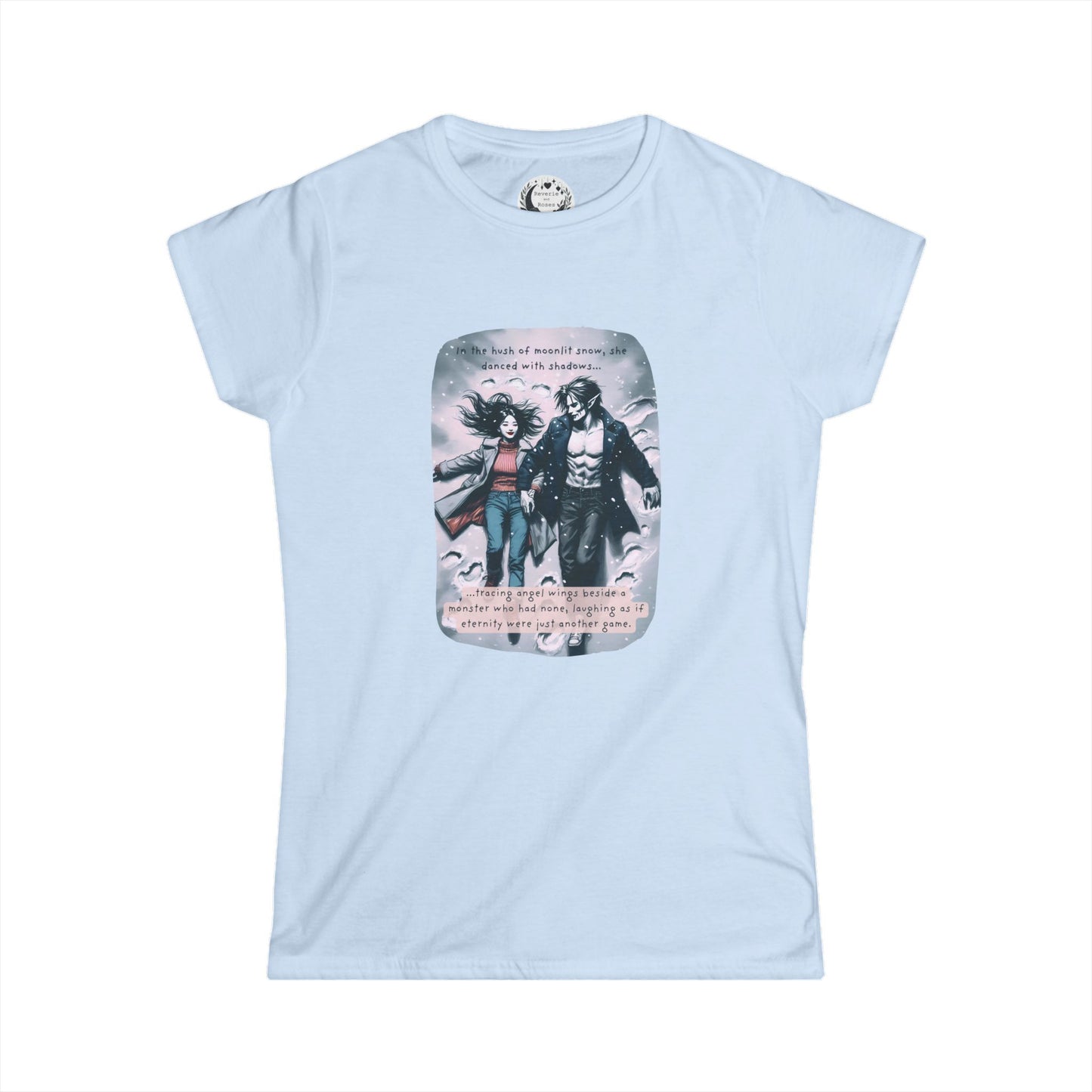 Snow Angels and Shadows (Beautiful Monsters Collection) - Women's Softstyle Tee (Multiple Colors Available)