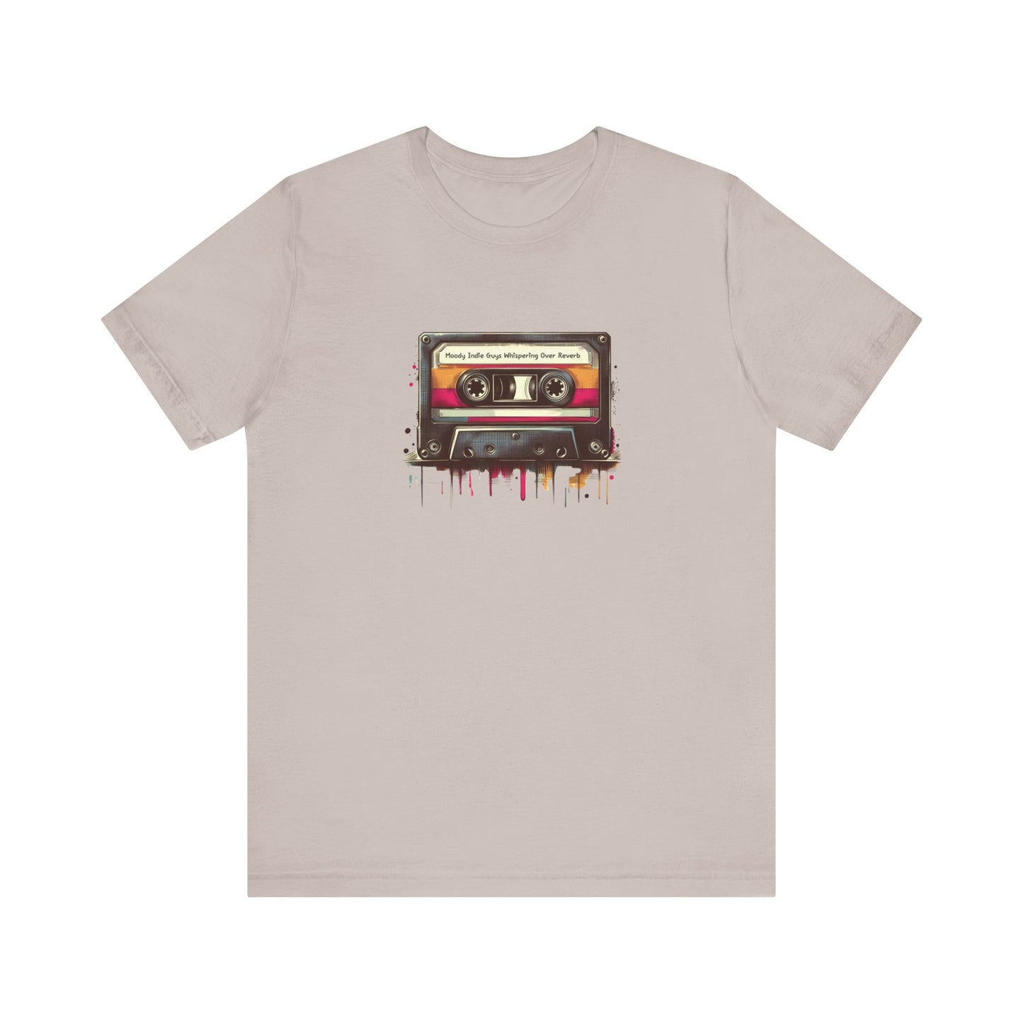 "Moody Indie Guys Whispering Over Reverb" Mixtape T-shirt - Unisex Jersey Short Sleeve Tee