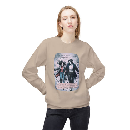 Snow Angels and Shadows (Beautiful Monsters Collection) - Unisex Midweight Softstyle Fleece Crewneck Sweatshirt, Multiple Colors Available