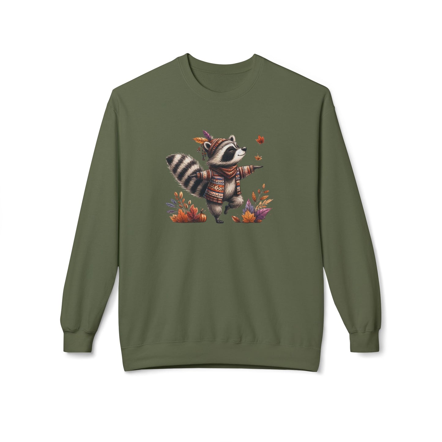 Racoon's Bliss - Unisex Midweight Softstyle Fleece Crewneck Sweatshirt, Multiple Colors Available