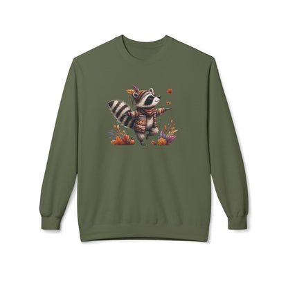 Racoon's Bliss - Unisex Midweight Softstyle Fleece Crewneck Sweatshirt, Multiple Colors Available