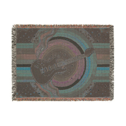 Woven Blanket - Guitar, Retro Rainbow, & Stars