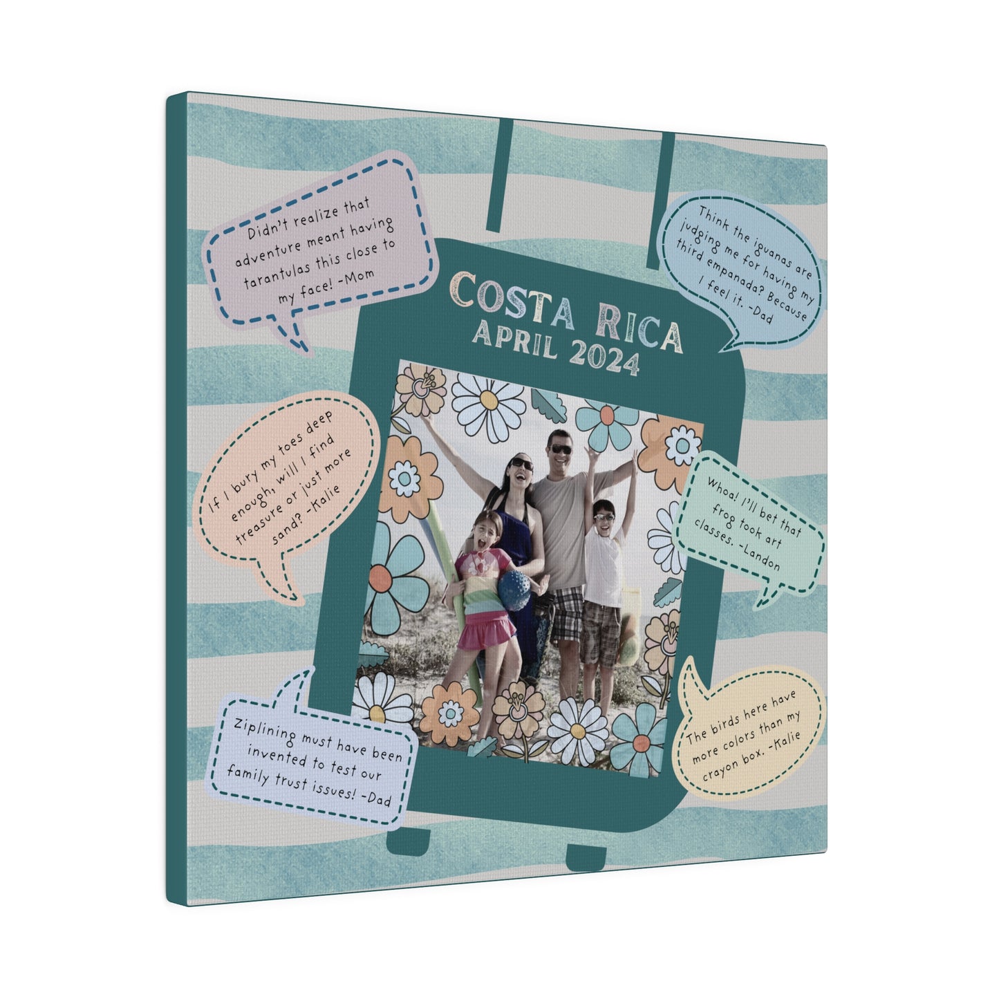 Personalized Vacation or Event Quote Collage Canvas Art - Customize with Your Own Family Trip, Honeymoon, Girlfriends' Getaway