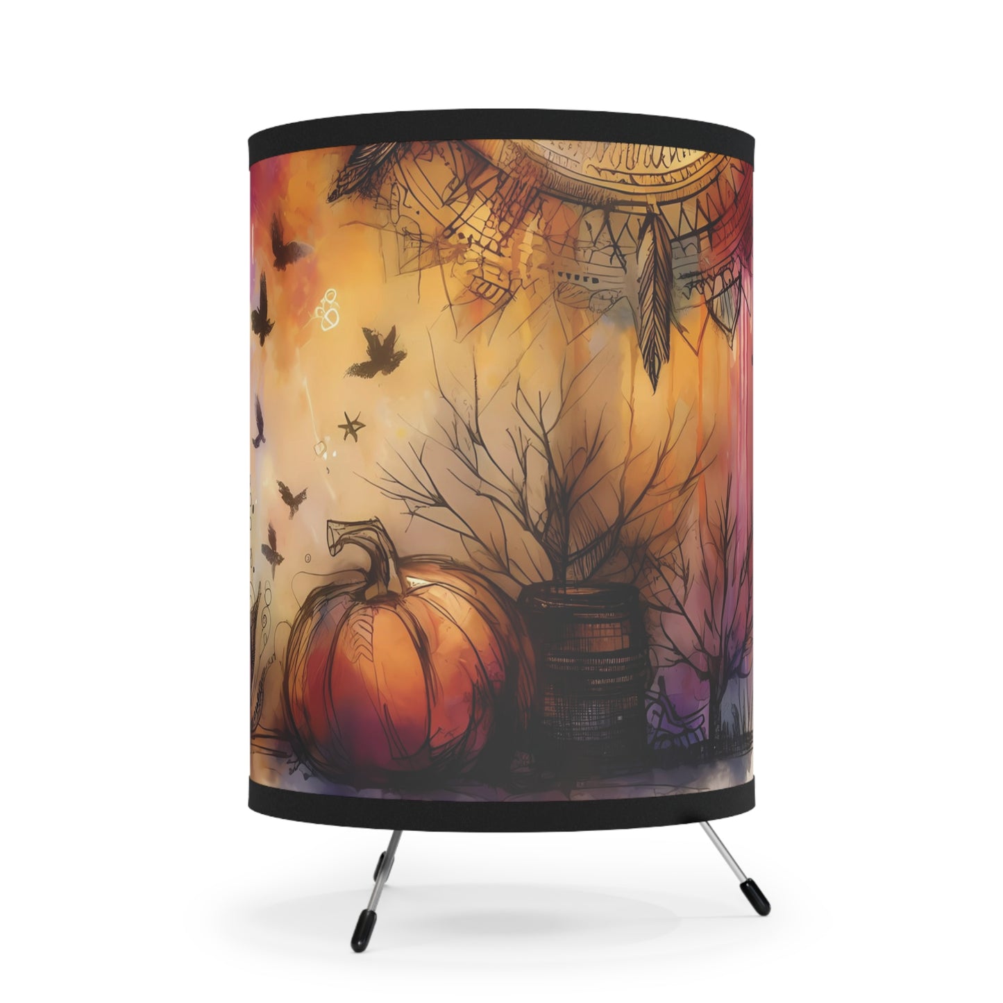 Tripod Lamp - Boho Autumn Festival Spirit