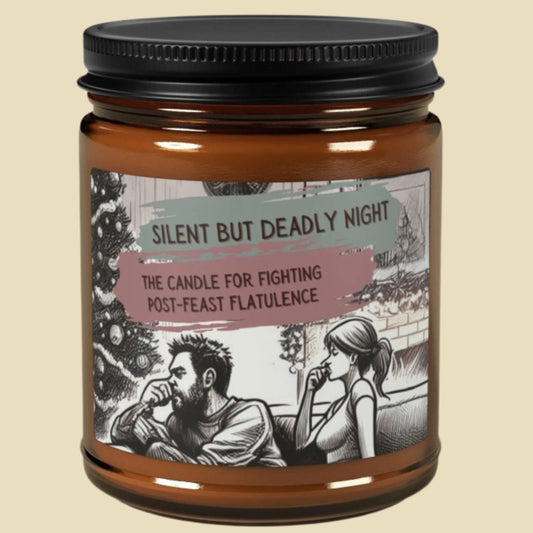 Silent But Deadly Night Candle - Funny Holiday Hearth Scent for Christmas Gags & Cozy Atmosphere