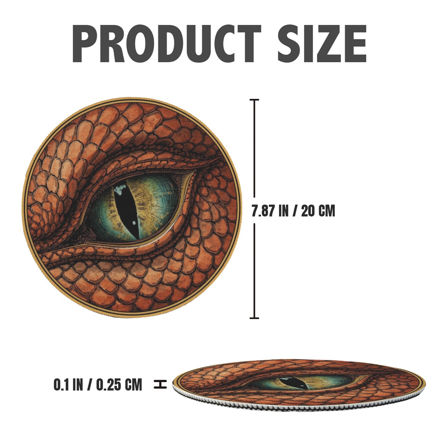 Dragon Eye Placemats (Set of 4) | Funny Round Fantasy Table Mats