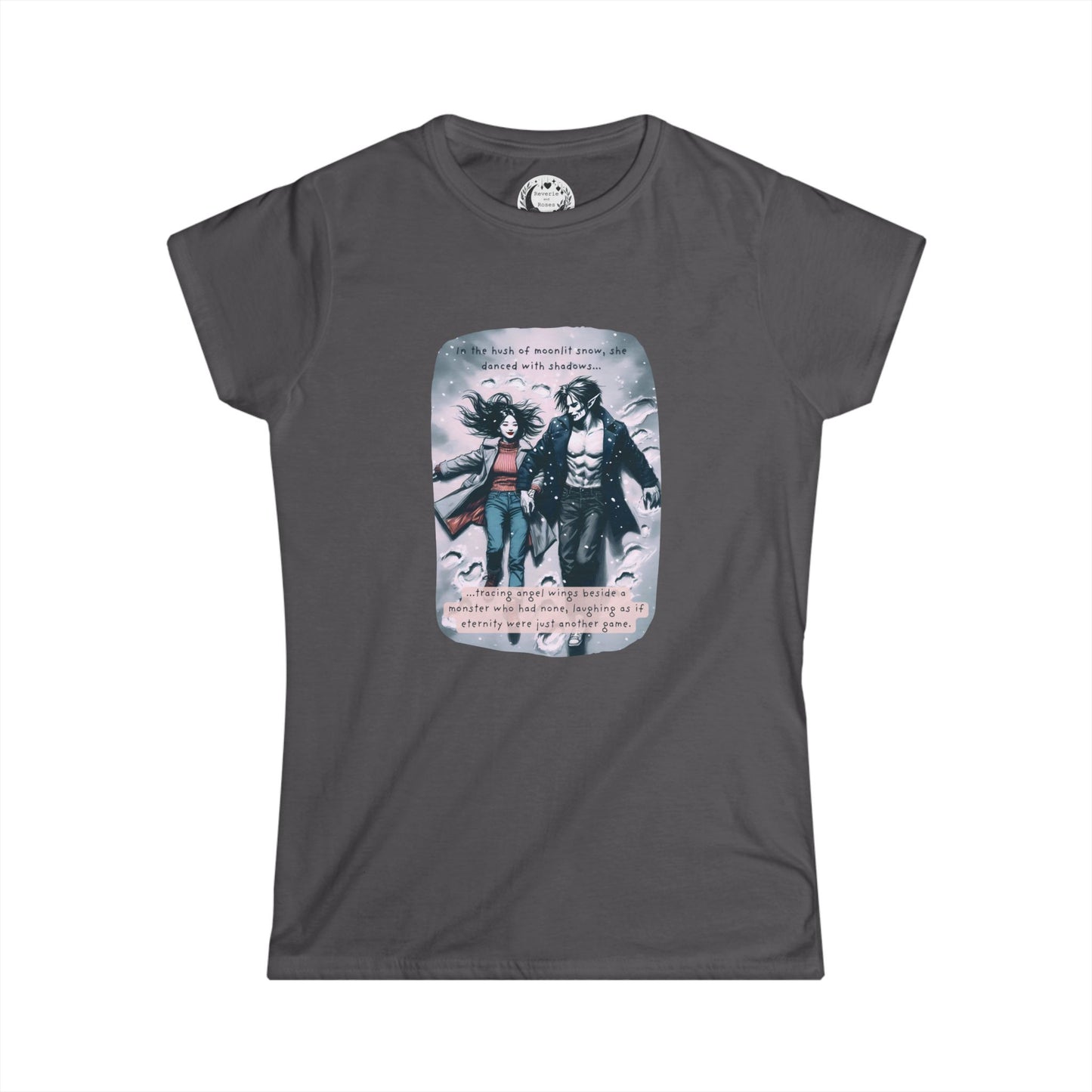 Snow Angels and Shadows (Beautiful Monsters Collection) - Women's Softstyle Tee (Multiple Colors Available)