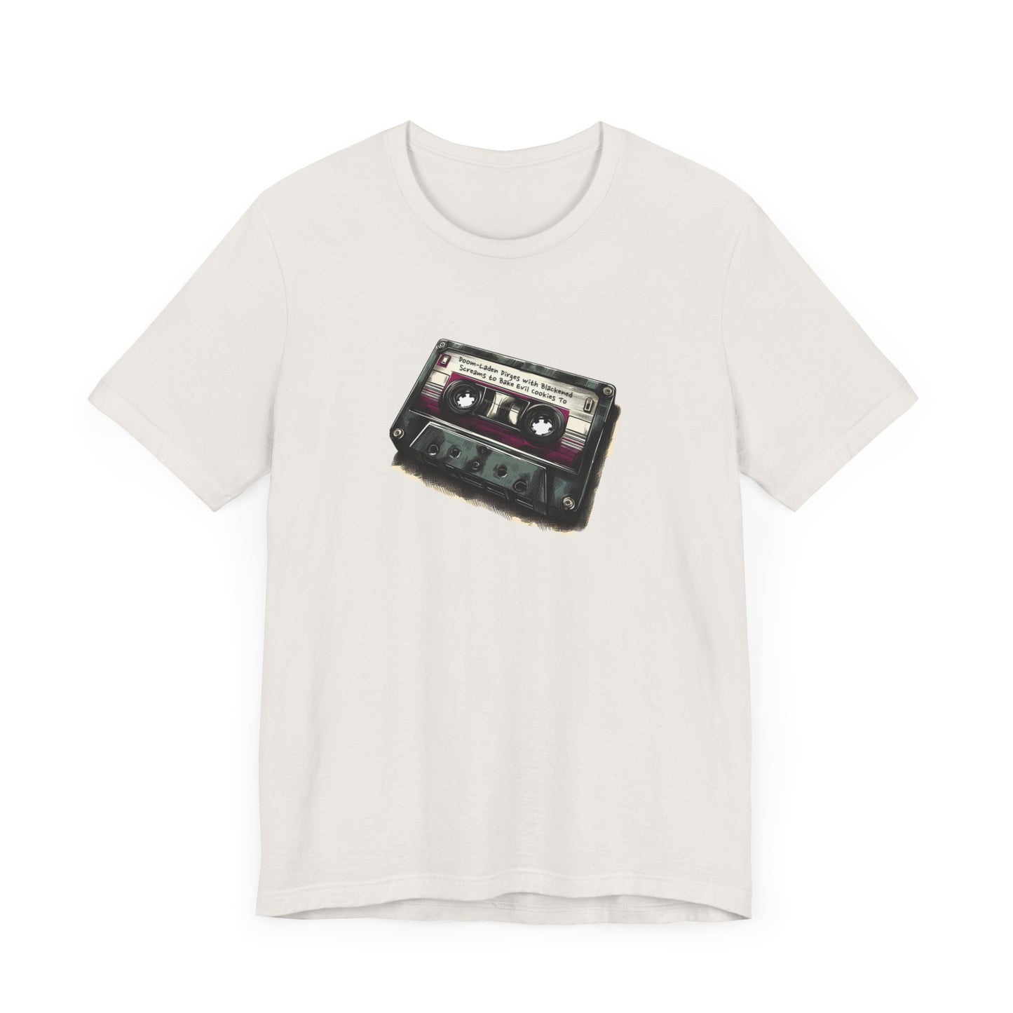 "Doom-Laden Dirges with Blackened Screams to Bake Evil Cookies To" Mixtape T-shirt - Unisex Jersey Short Sleeve Tee