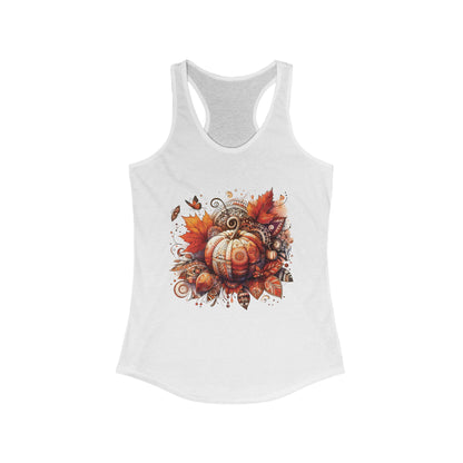 Women's Racerback Tank: Boho Pumpkin