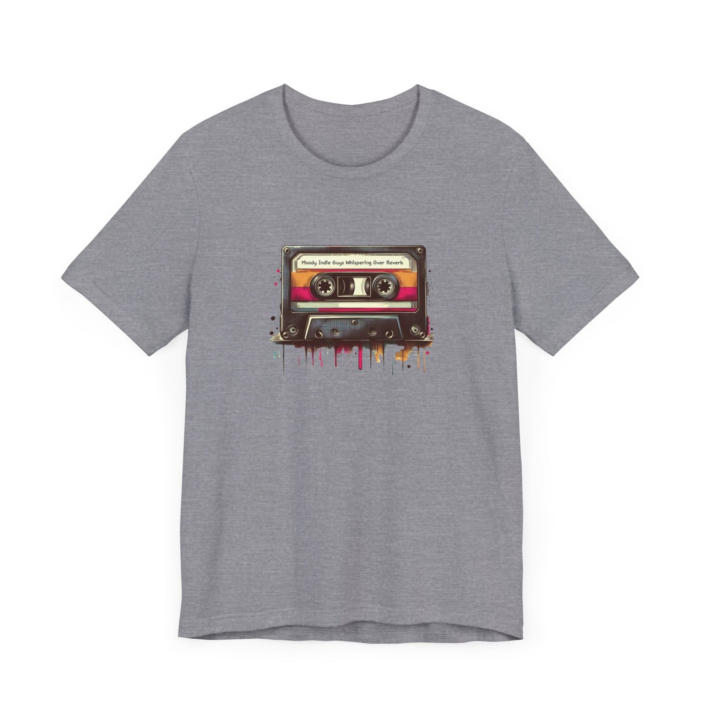 "Moody Indie Guys Whispering Over Reverb" Mixtape T-shirt - Unisex Jersey Short Sleeve Tee