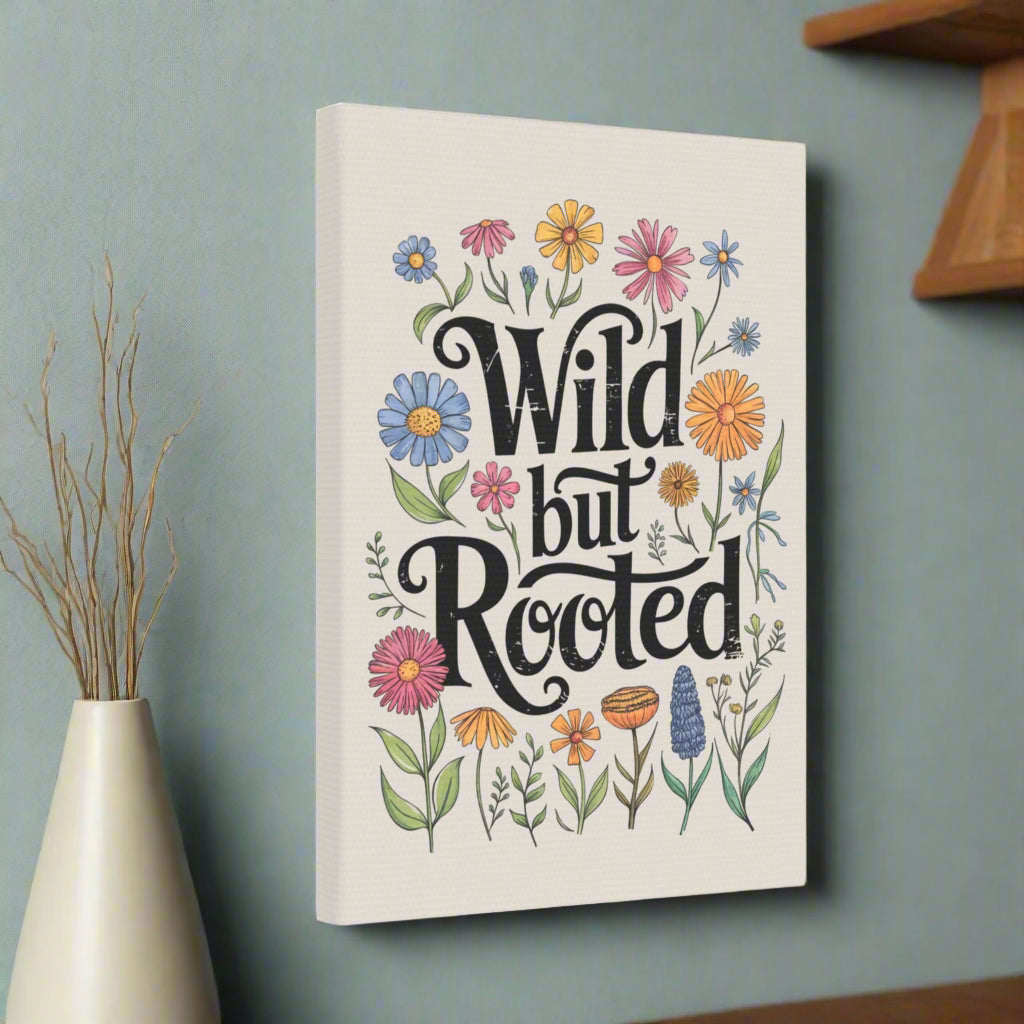 Wild but Rooted Sticky Tile – 5x7 Peel & Stick Mini Canvas Wall Art