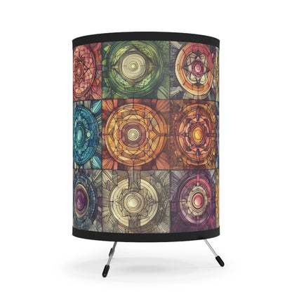 Tripod Table Lamp - Chakra Rainbow Patchwork